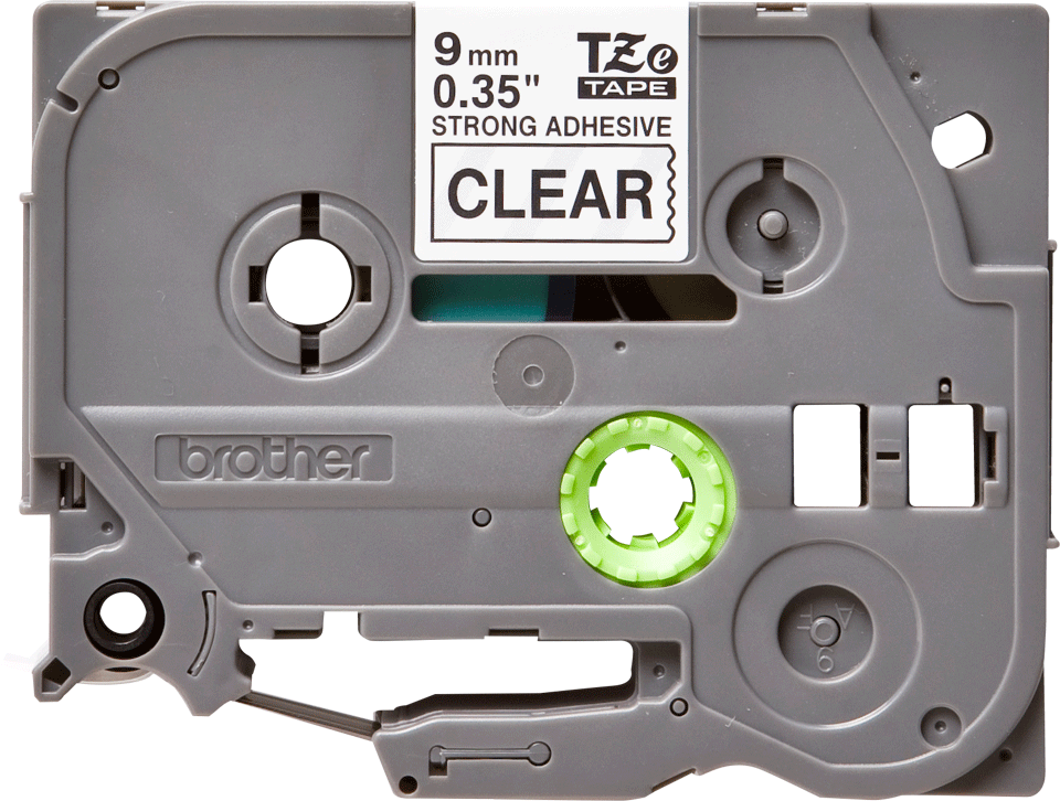 Cassetta nastro per etichettatura originale Brother TZe-S121 – Nero su trasparente, 9 mm di larghezza